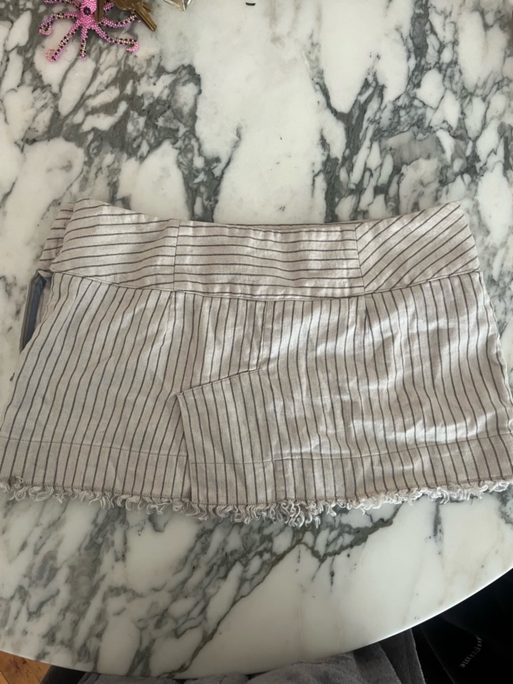 Vivienne Westwood Beige Striped Mini Skirt - Picture 2 of 5